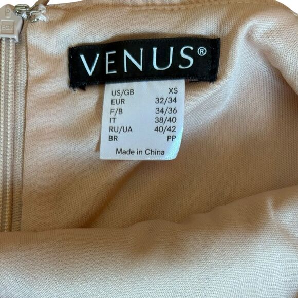 Venus Rose Gold Sequin Party Dress Mini Length Womens Size XS - Picture 8 of 11